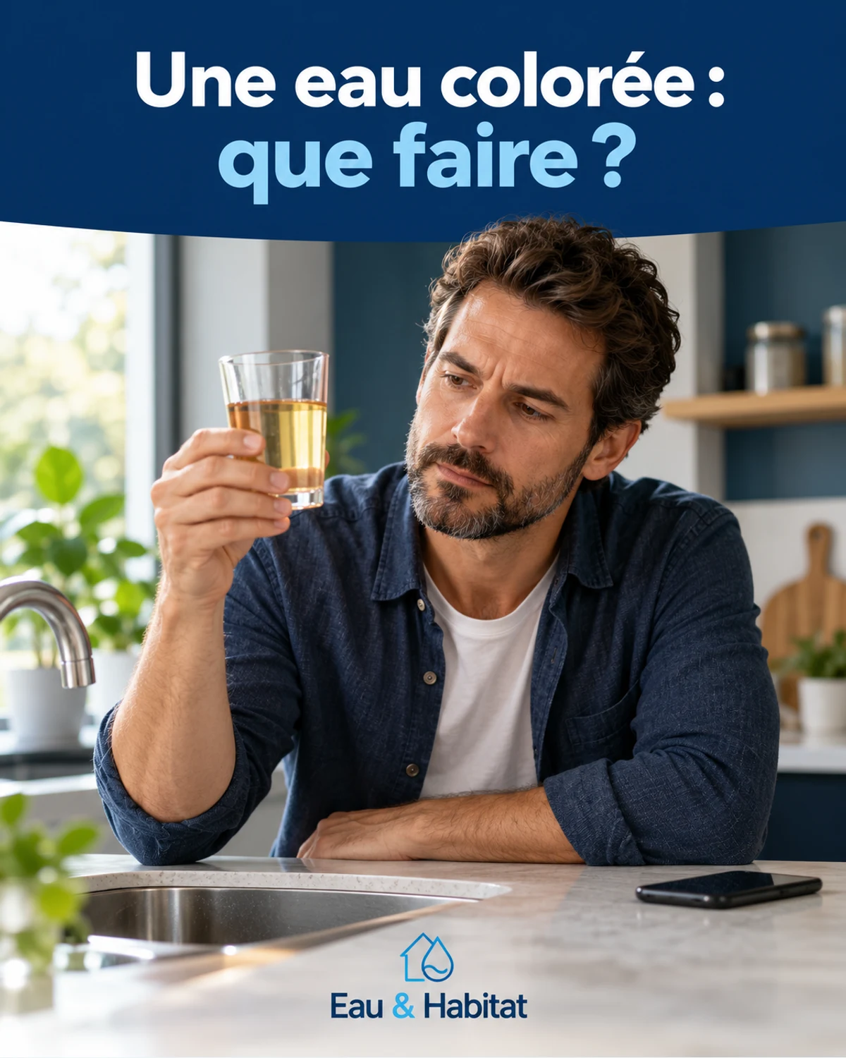Que faire si l’eau du robinet est brune, jaune ou rouillée ? — illustration pédagogique