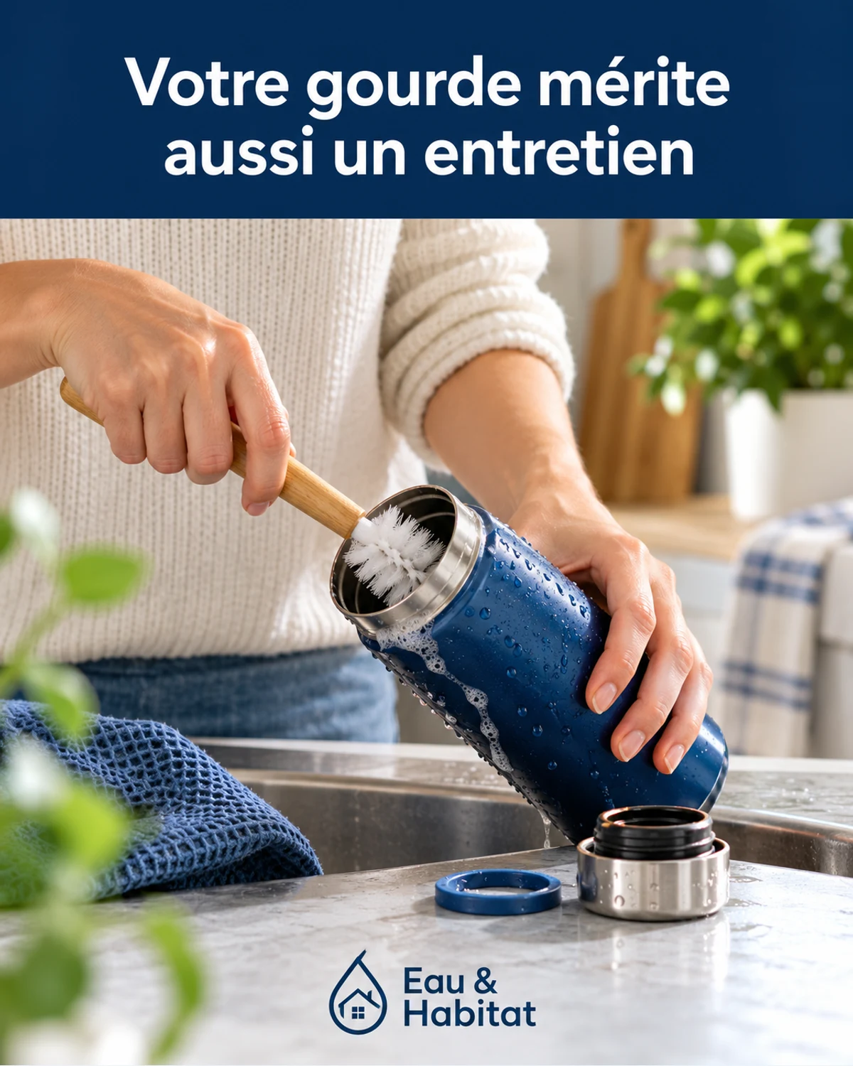 Comment entretenir sa gourde pour boire l’eau du robinet ? — illustration pédagogique