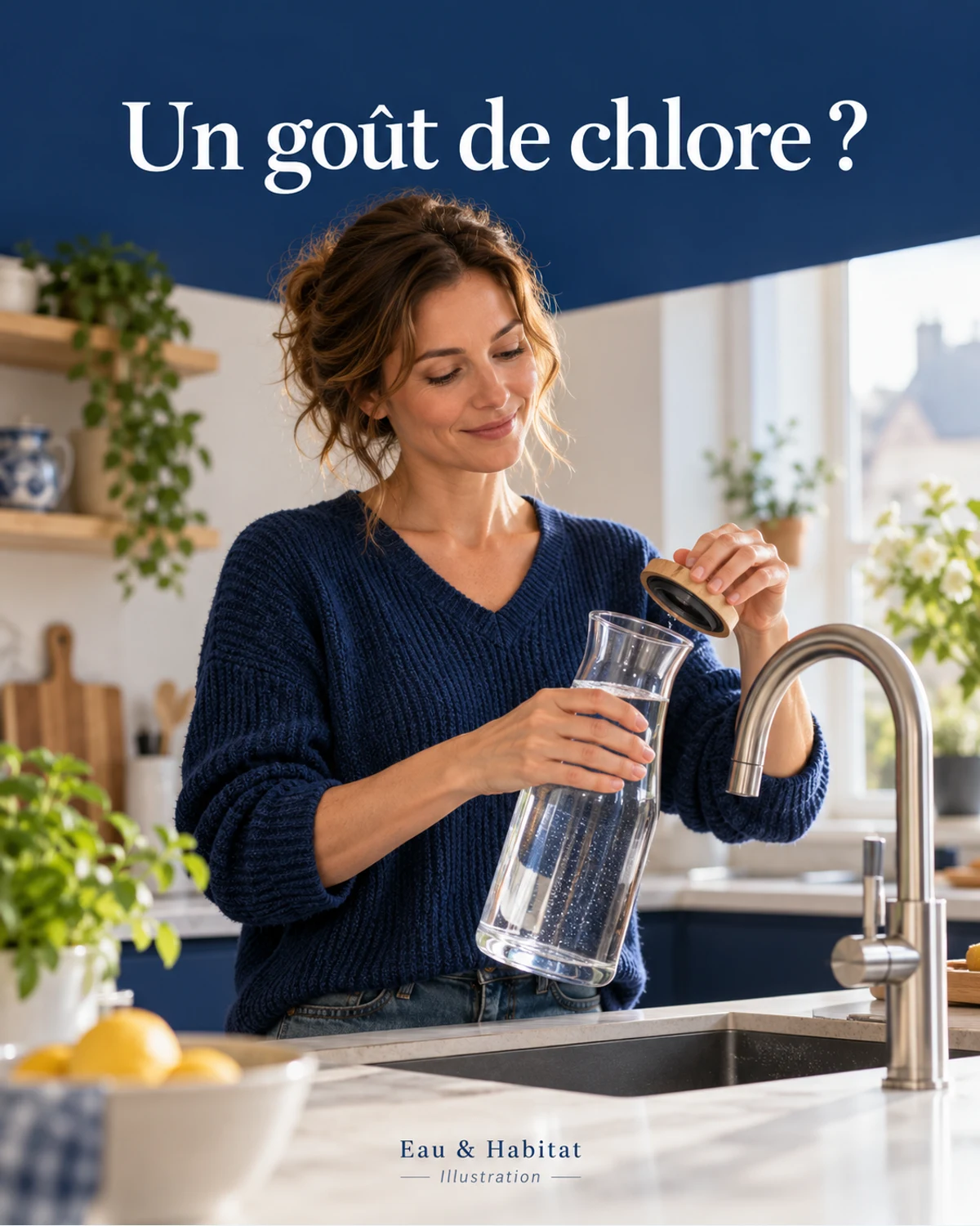 Pourquoi mon eau du robinet a-t-elle un goût de chlore ? — illustration pédagogique